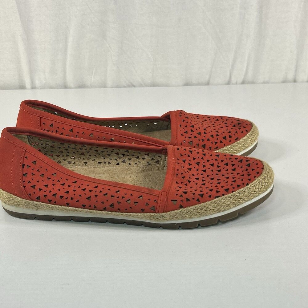 Naturalizer Rackley Womens Espadrille Flats Slip On  Lasercut Stitching 8.5
